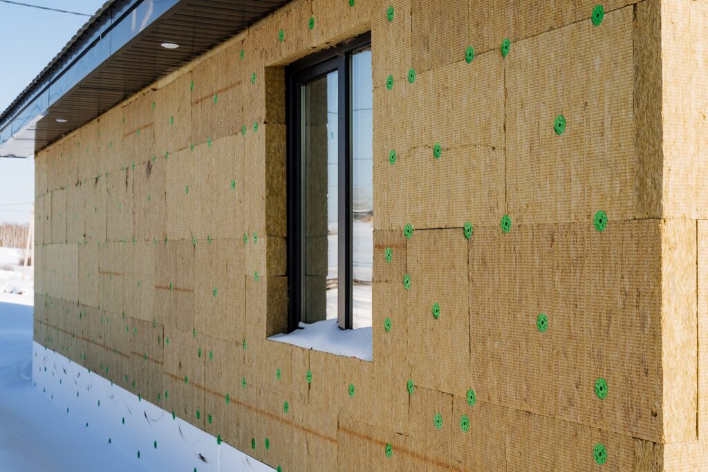 Insulation,Of,The,House,With,Mineral,Wool,,Eco-friendly,Material,,Facade